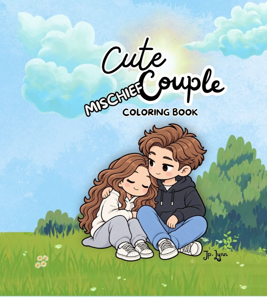 Cute Couple Mis-Chief Coloring Book cover