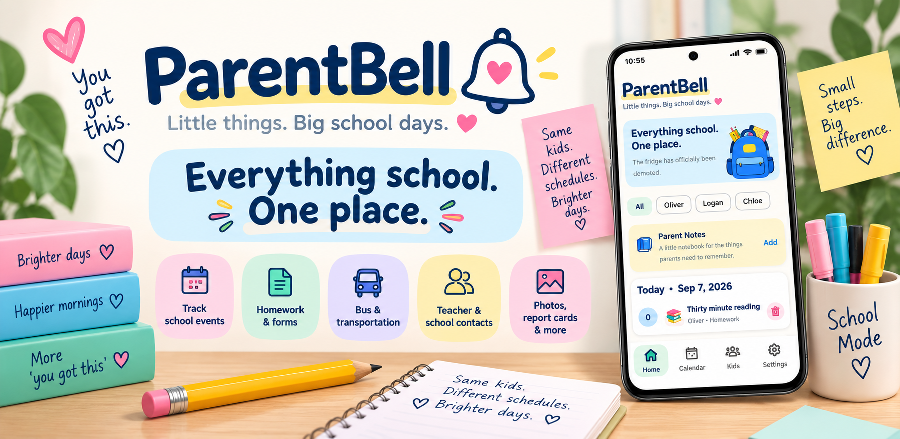 ParentBell Android school organizer